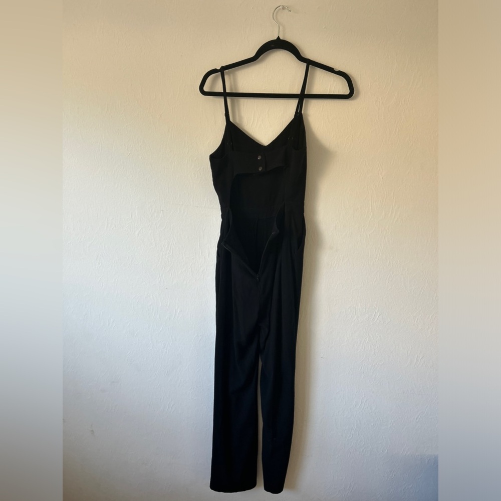 Guess black fitted flare Jumper Onesie pantsuit Jumpsuit tank silver studded 2 - Picture 4 of 11